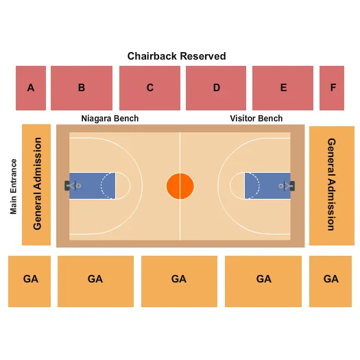 BASKETBALL Seating Map Seating Chart