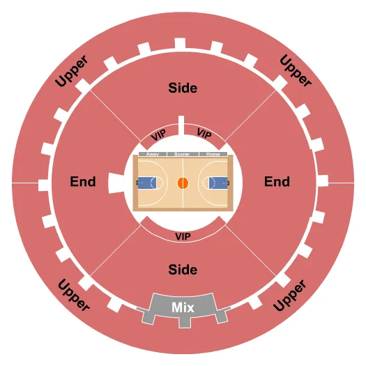 JON M HUNTSMAN CENTER BASKETBALL GA BY LEVEL Seating Map Seating Chart