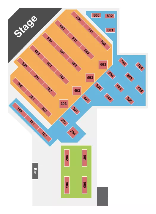 JONATHANS RESTAURANT END STAGE Seating Map Seating Chart