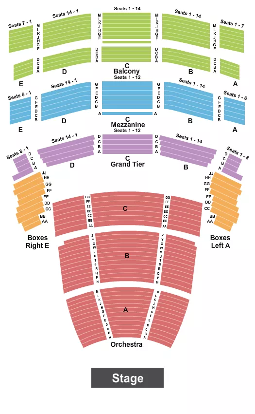 ENDSTAGE NO PIT Seating Map Seating Chart