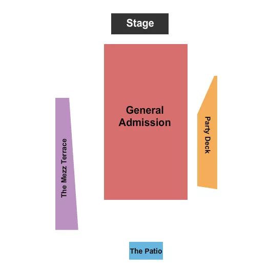 KANSAS CITY LIVE AT THE POWER LIGHT DISTRICT GA MEZZ TERRACE Seating Map Seating Chart