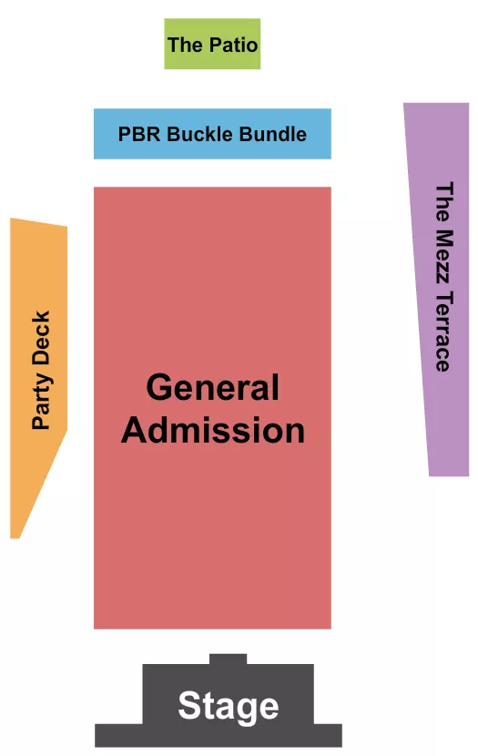 KANSAS CITY LIVE AT THE POWER LIGHT DISTRICT GA MEZZ TERRACE W BUNDLE Seating Map Seating Chart