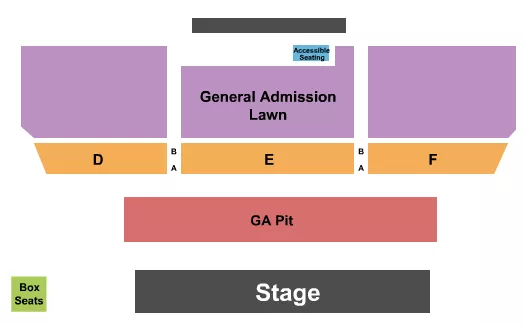 KEMBA LIVE GA PIT LAWN RSV D E F Seating Map Seating Chart