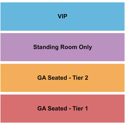 GA TIERS SRO VIP Seating Map Seating Chart