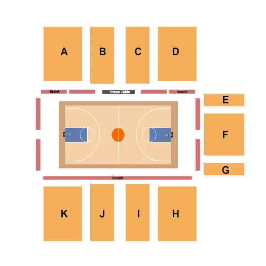 BASKETBALL Seating Map Seating Chart