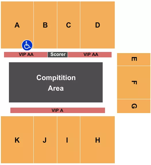 TABLE TENNIS Seating Map Seating Chart
