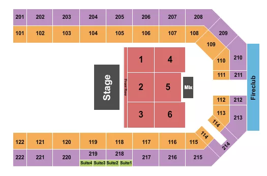 KANSAS STAR EVENT CENTER ARENA HALF HOUSE Seating Map Seating Chart