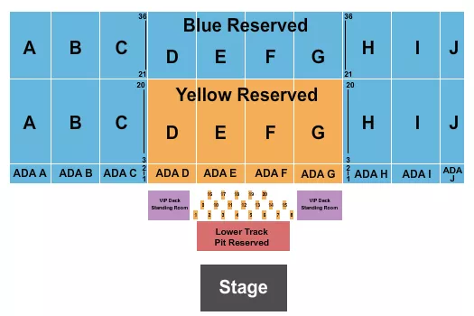 ENDSTAGE 2024 Seating Map Seating Chart