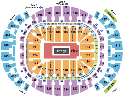 BILLIE EILISH Seating Map Seating Chart