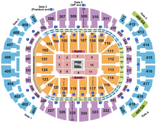 BOXING Seating Map Seating Chart