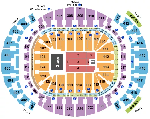 CARLOS VIVES Seating Map Seating Chart