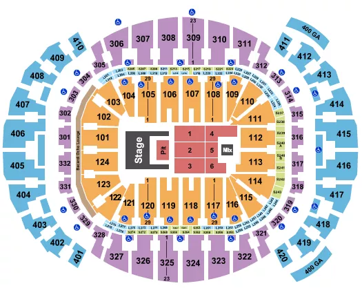 DOJA CAT Seating Map Seating Chart