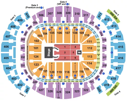 EROS RAMAZZOTTI Seating Map Seating Chart