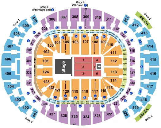 JINGLE BALL Seating Map Seating Chart