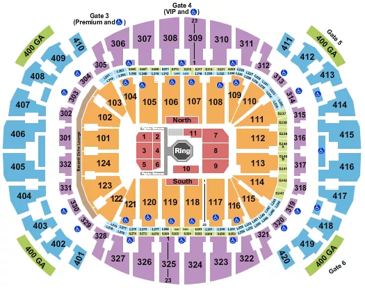 UFC Seating Map Seating Chart