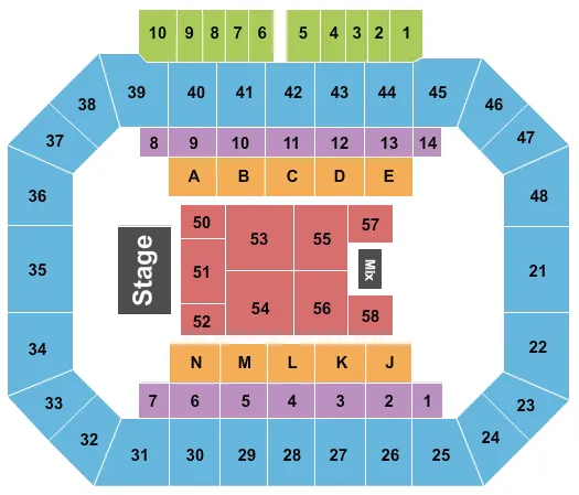 ENDSTAGE 2 Seating Map Seating Chart