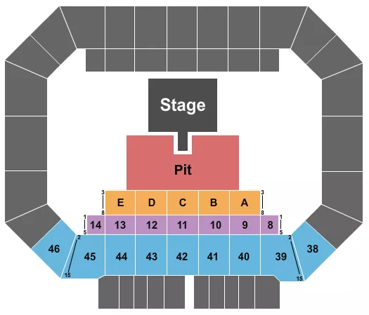 ENDSTAGE GA PIT Seating Map Seating Chart