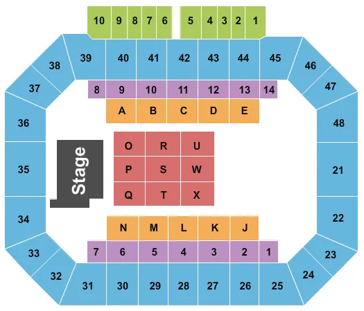 ENDSTAGE Seating Map Seating Chart