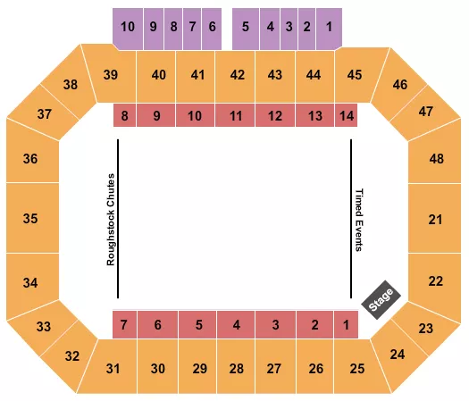 RODEO Seating Map Seating Chart