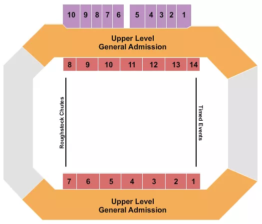 RODEO WITH GA Seating Map Seating Chart