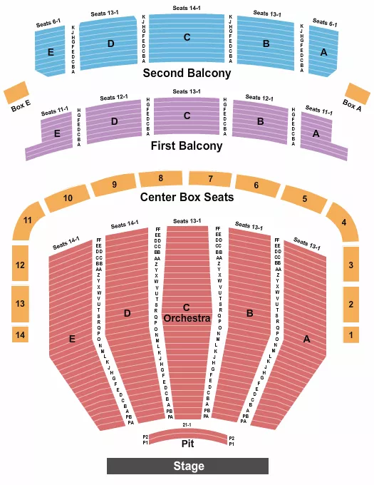 ENDSTAGE PIT Seating Map Seating Chart