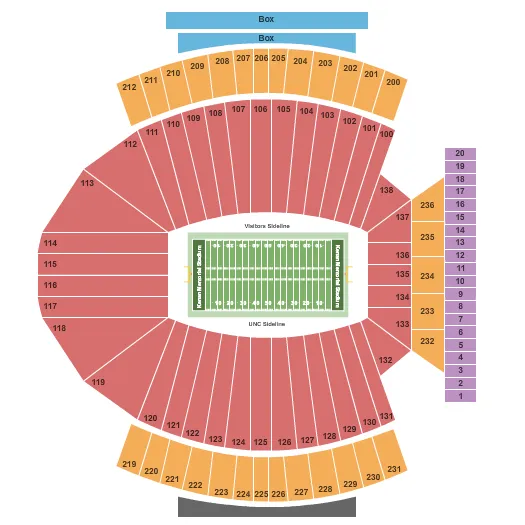 FOOTBALL Seating Map Seating Chart