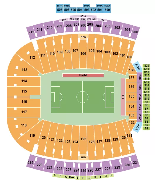 SOCCER Seating Map Seating Chart