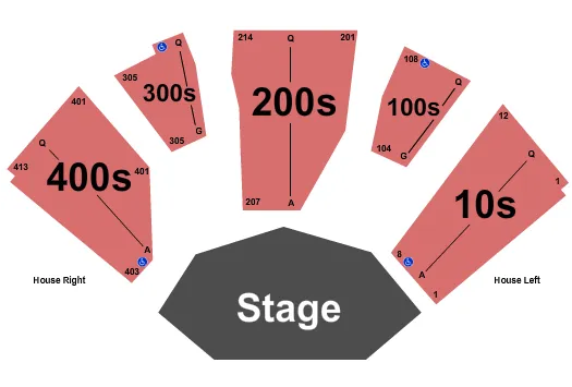 END STAGE Seating Map Seating Chart
