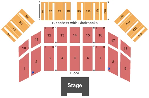 ENDSTAGE CONCERT Seating Map Seating Chart