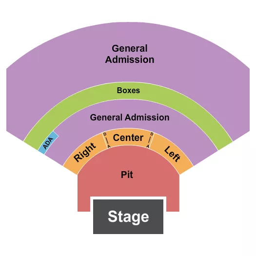 ENDSTAGE PIT Seating Map Seating Chart