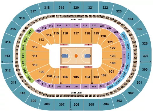 BASKETBALL NCAA Seating Map Seating Chart