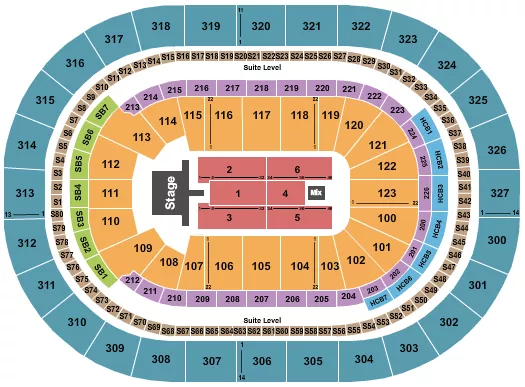 BRYAN ADAMS Seating Map Seating Chart