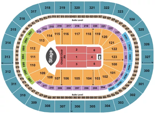 ERIC CHURCH Seating Map Seating Chart