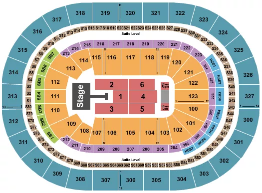 JONAS BROTHERS Seating Map Seating Chart