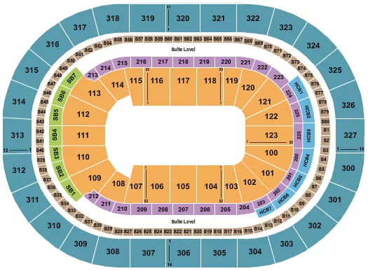 MONSTER JAM Seating Map Seating Chart