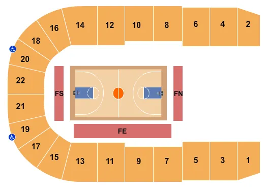 HARLEM GLOBETROTTERS Seating Map Seating Chart
