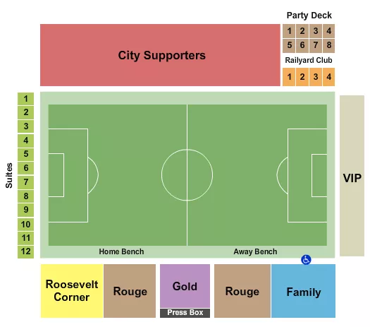SOCCER WOMENS Seating Map Seating Chart