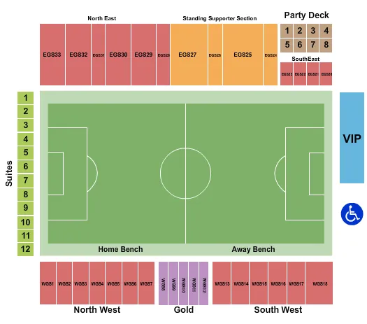 SOCCER 2 Seating Map Seating Chart