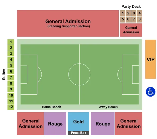 SOCCER Seating Map Seating Chart
