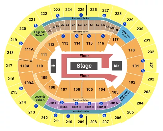 ROD WAVE Seating Map Seating Chart