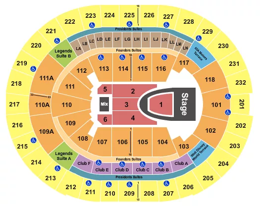 FOR KING AND COUNTRY Seating Map Seating Chart