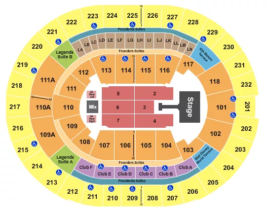 JONAS BROTHERS 1 Seating Map Seating Chart