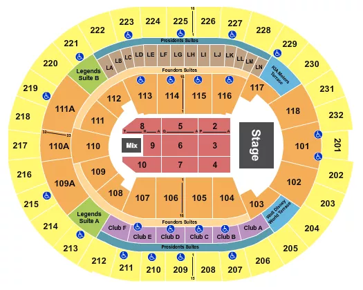 LIONEL RICHIE Seating Map Seating Chart