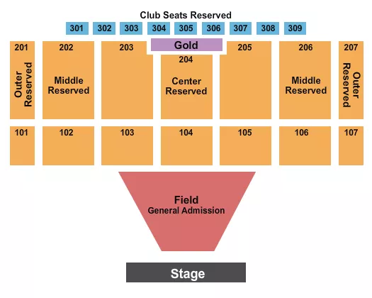 CONCERT 2 Seating Map Seating Chart