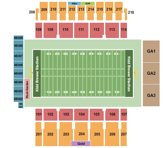 FOOTBALL 2 Seating Map Seating Chart