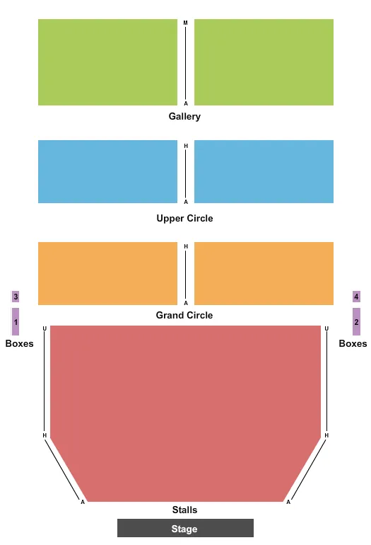 THE KINGS THEATRE GLASGOW END STAGE Seating Map Seating Chart