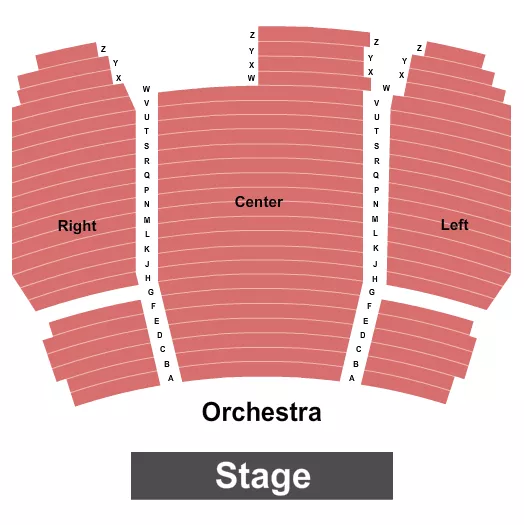 ENDSTAGE ORCHESTRA ONLY Seating Map Seating Chart