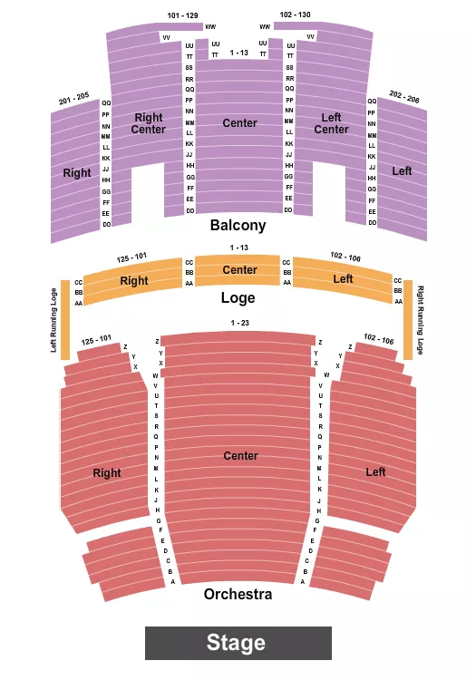 ENDSTAGE NO PIT Seating Map Seating Chart