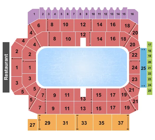 HOCKEY 1 Seating Map Seating Chart