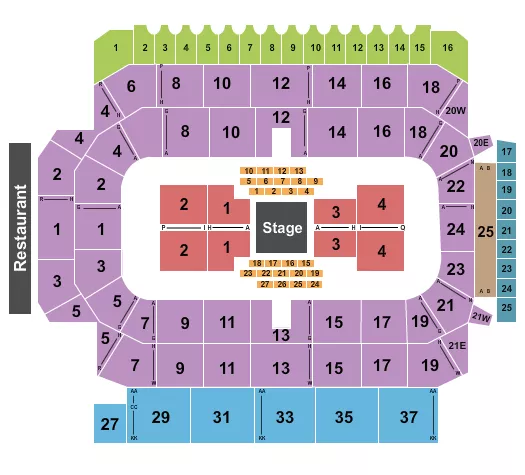 WRESTLING Seating Map Seating Chart